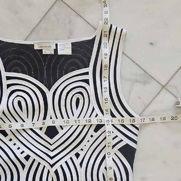 Andrea Roseti Black and White Patterned Top and Jacket Set - Picture 9 of 12